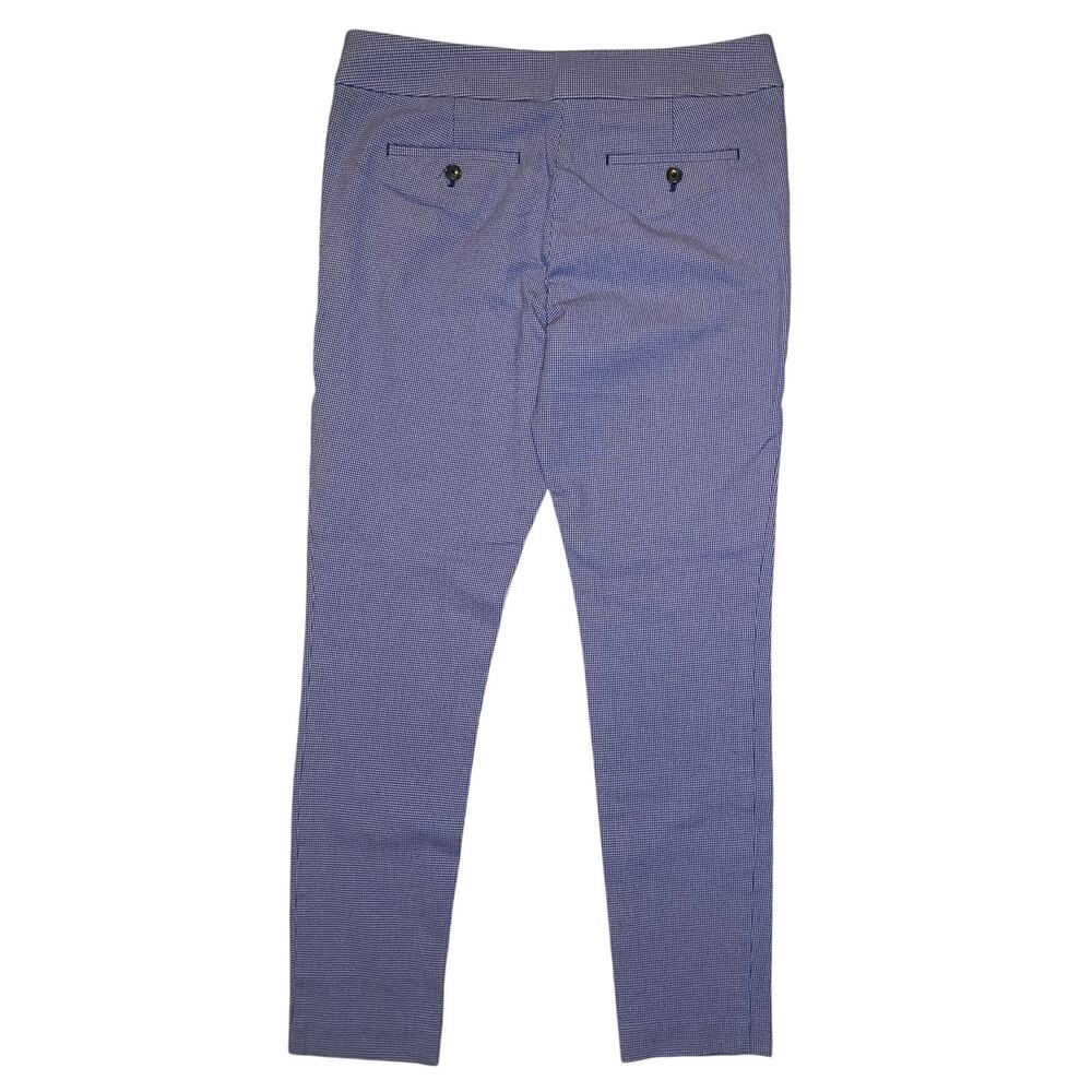 LOFT - Marisa Blue White Houndstooth - Skinny Pant - 10 Tall